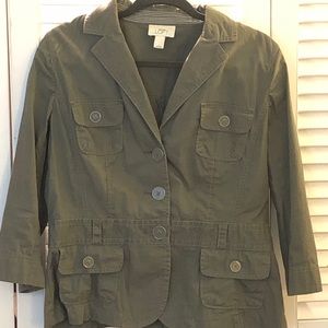 Ann Taylor Loft Green utility jacket